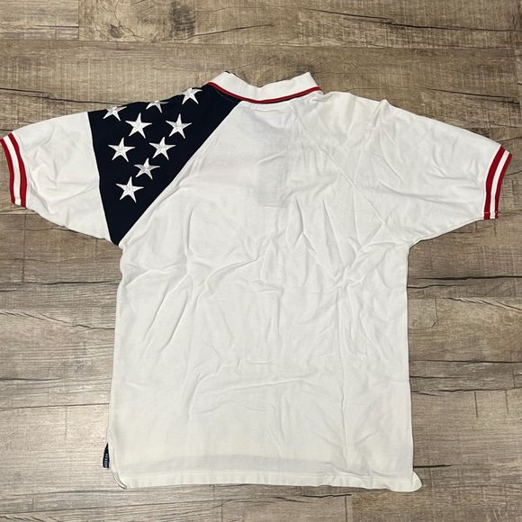 Rock Point Freedom Polo Shirt Mens Large White Short Sleeve Nelson Energy - Picture 2 of 11